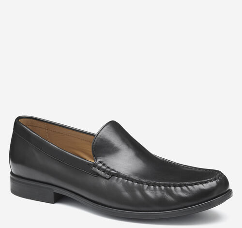 Harrison Venetian Loafer - Black Glove Leather