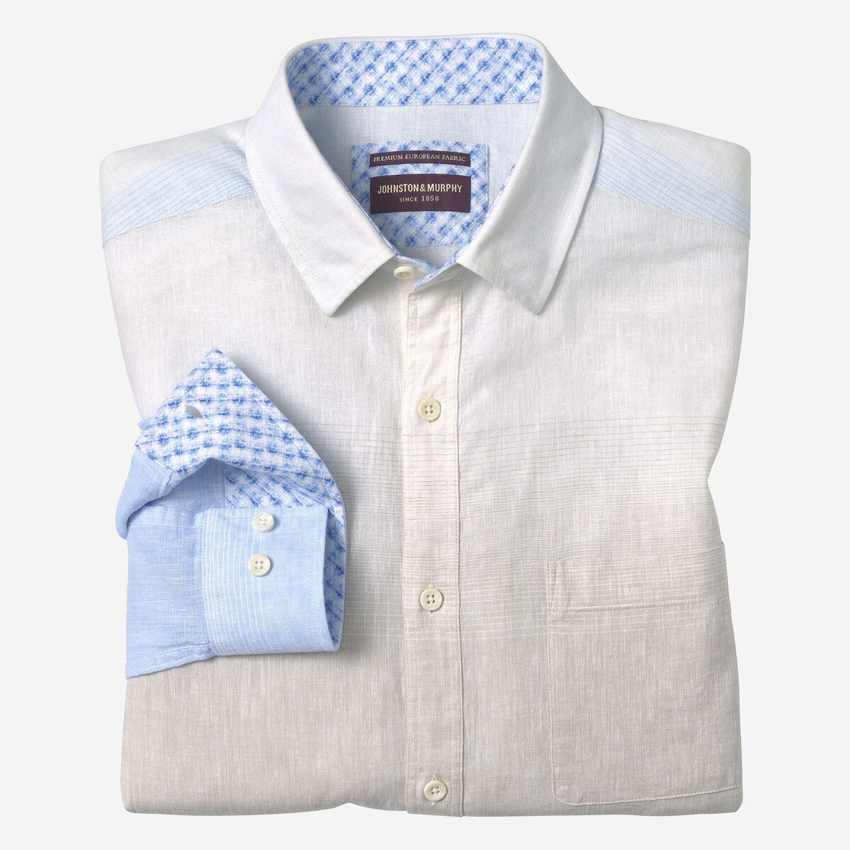 Washed Linen-Blend Shirt image number null