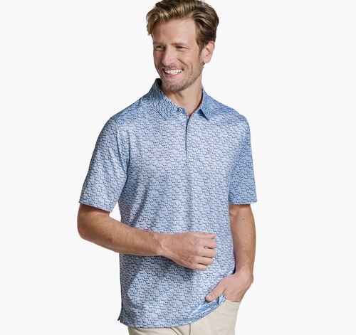 XC+&trade; Ace Performance Polo - Light Blue Water Monster