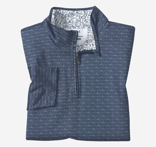 Game Day Plays Print Quarter-Zip - Navy