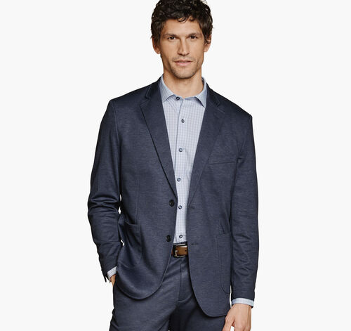 XC Flex® Knit Blazer - Navy Micro Houndstooth