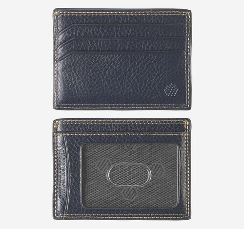 Double Contrast Stitch Weekender Card Wallet - Navy