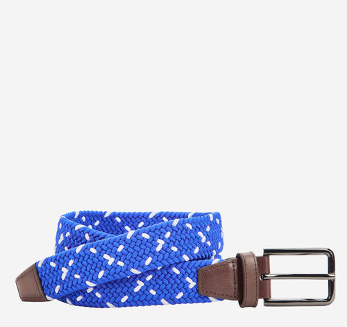 Game Day Woven Stretch-Knit Belt - Royal