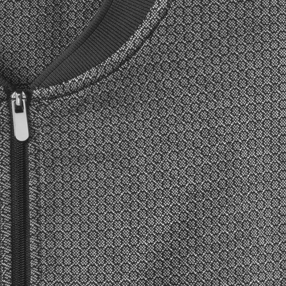 Jacquard Zip Polo image number null