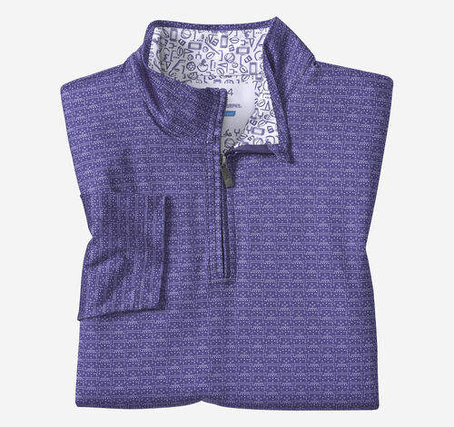 Game Day Plays Print Quarter-Zip - Purple