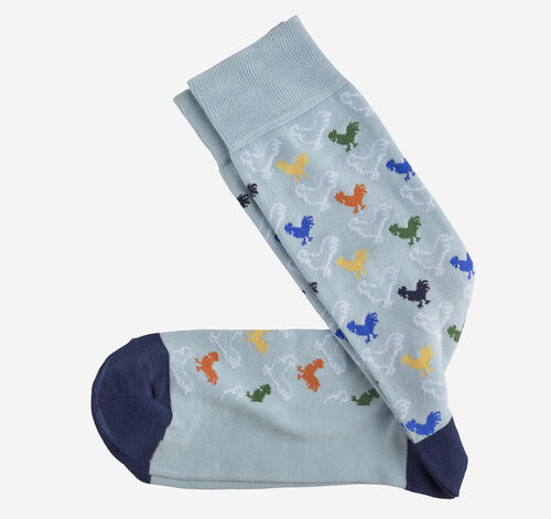 Novelty Socks - Light Blue Chicken