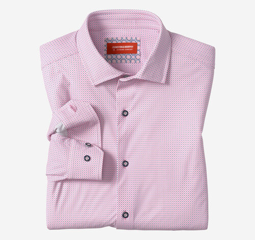 XC+&trade; Motion Long-Sleeve Dress Knit Shirt - Pink Petal