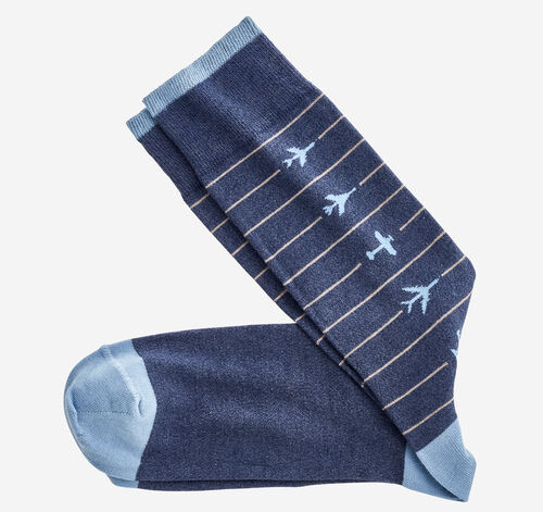 Novelty Socks - Blue Airplane