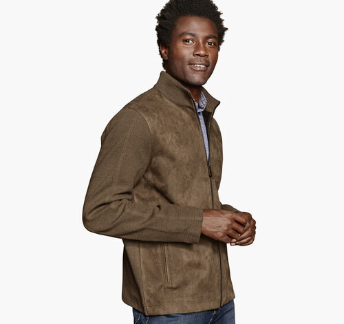 Faux-Suede Full-Zip - Camel