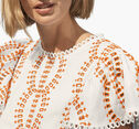 Game Day Eyelet Flutter Sleeve Top image number null