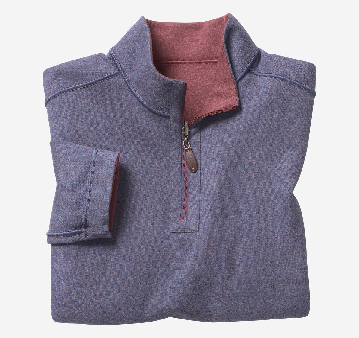 Reversible Solid Quarter-Zip image number null