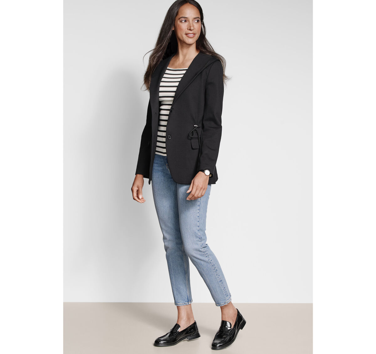 XC Flex&reg; Shawl-Collar Blazer with Hood image number null