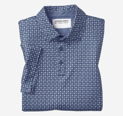 Game Day XC+&trade; Baseball Print Polo - Navy