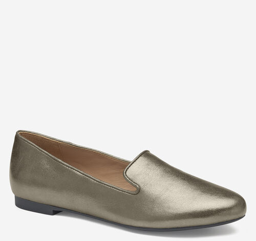 Delanie Loafer - Pewter Metallic Sheepskin