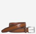 Burnished-Edge Leather Belt image number null