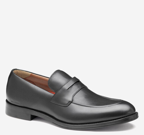 XC+™ Copley Penny Loafer - Black Waterproof Full Grain Leather