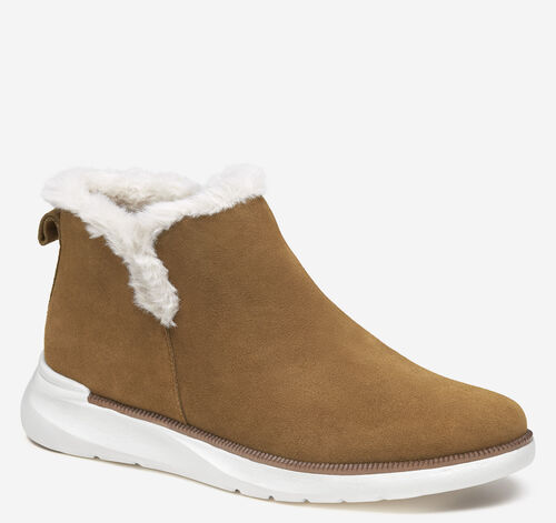 Emery Shearling Bootie - Whiskey Waterproof Suede