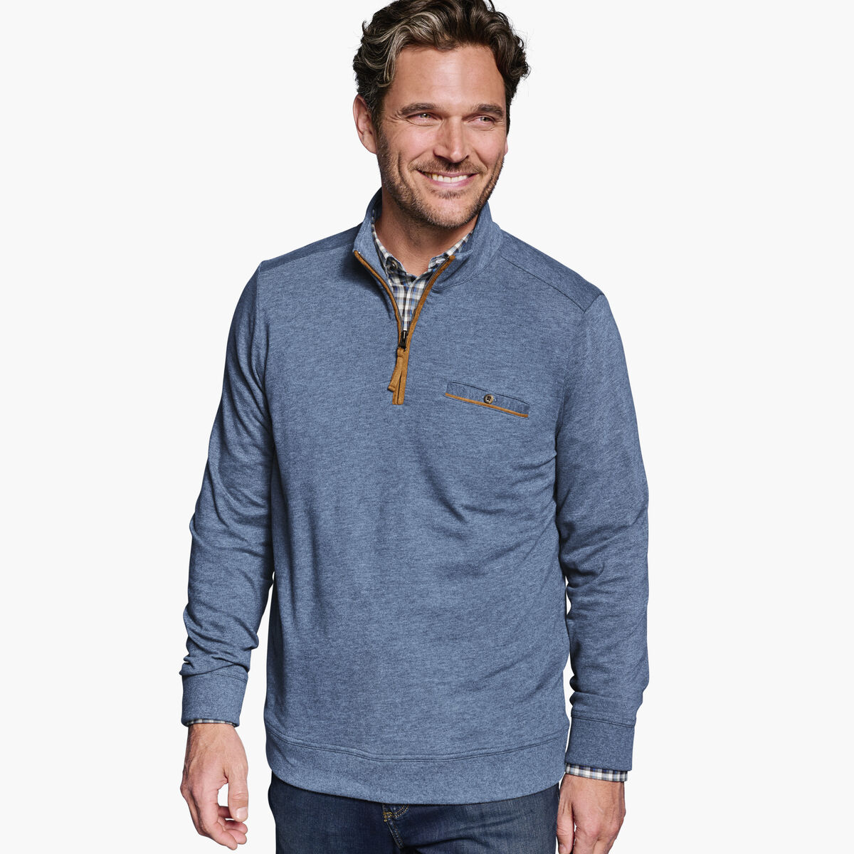 Knit Quarter-Zip image number null
