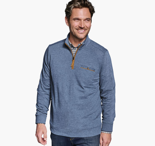 Knit Quarter-Zip - Light Blue