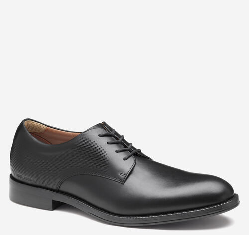 XC+™ Copley Plain Toe - Black Embossed Waterproof Full Grain Leather