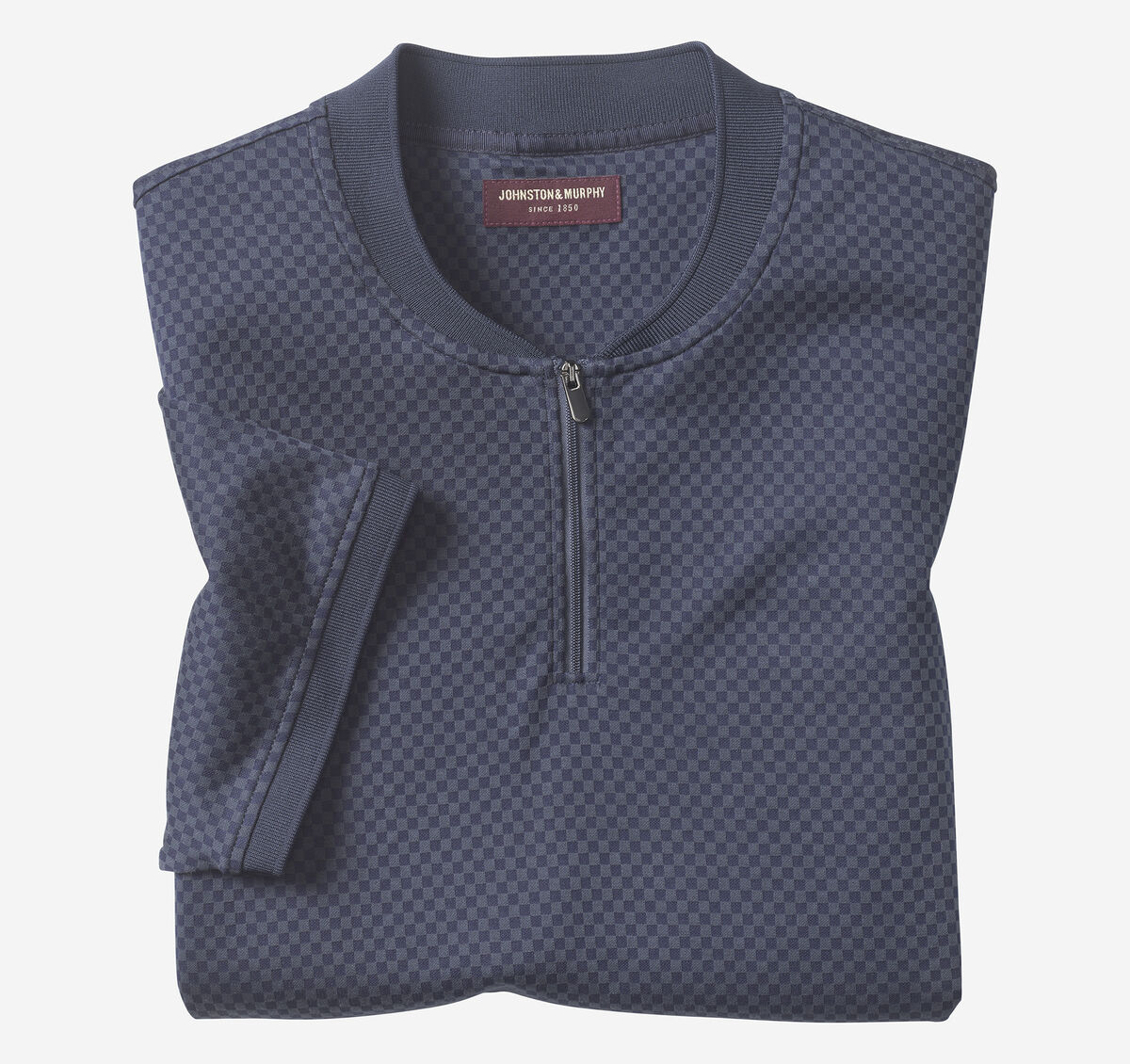 Gavin Zip Jacquard Polo image number null