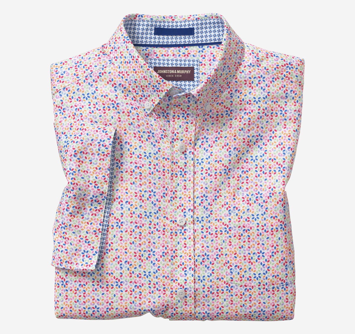 Textured Cotton Short-Sleeve Shirt image number null