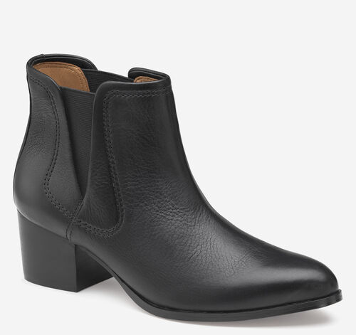 Trista Chelsea - Black Italian Calfskin