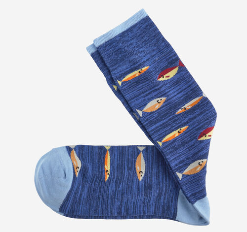 Space Dyed Socks - Blue Fish