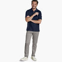 Finn Ribbed Zip Polo image number null