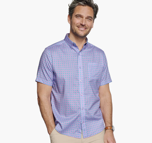 Printed Short-Sleeve Shirt - Blue Watermelon