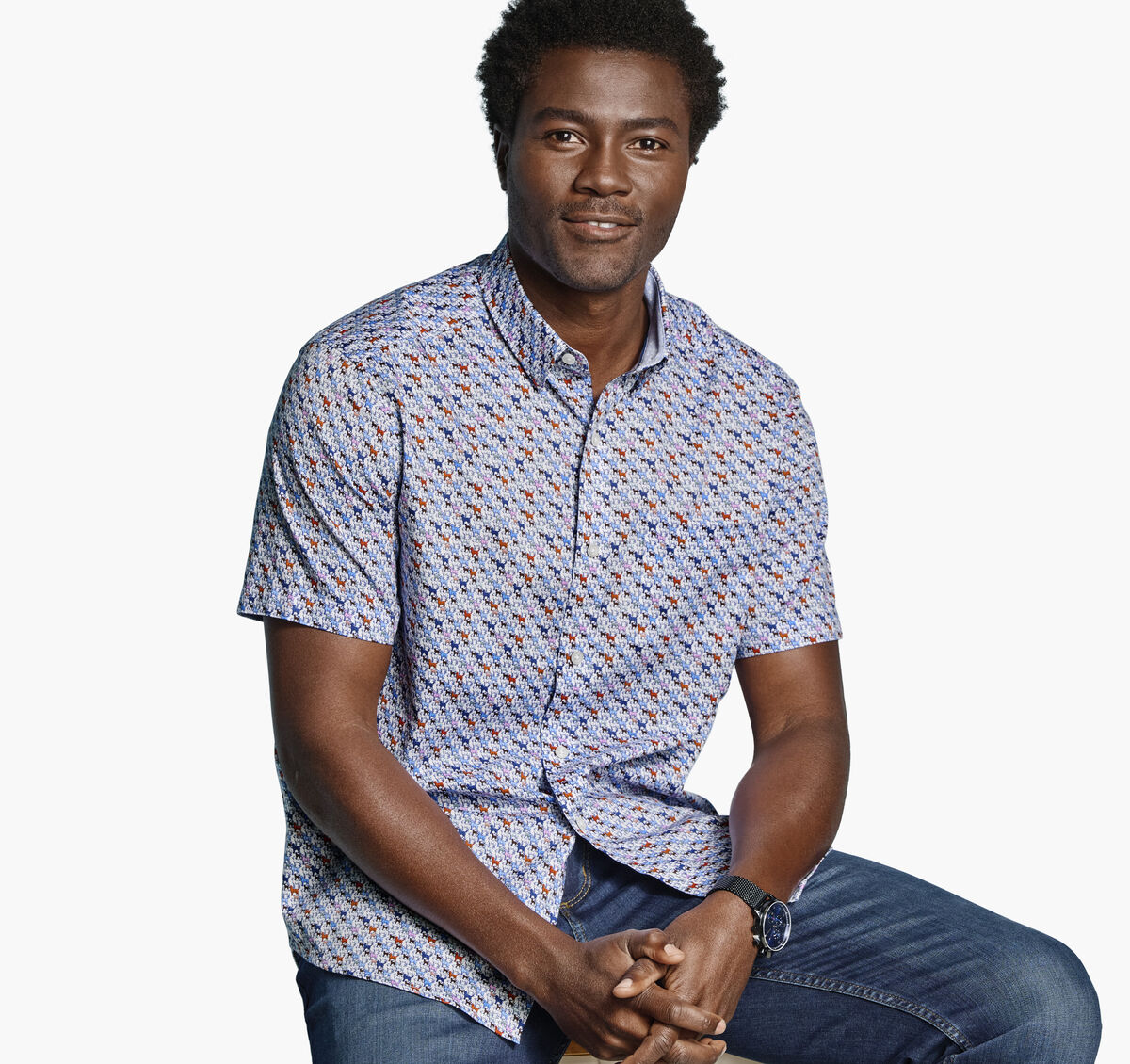 Logan Printed Short-Sleeve Shirt image number null