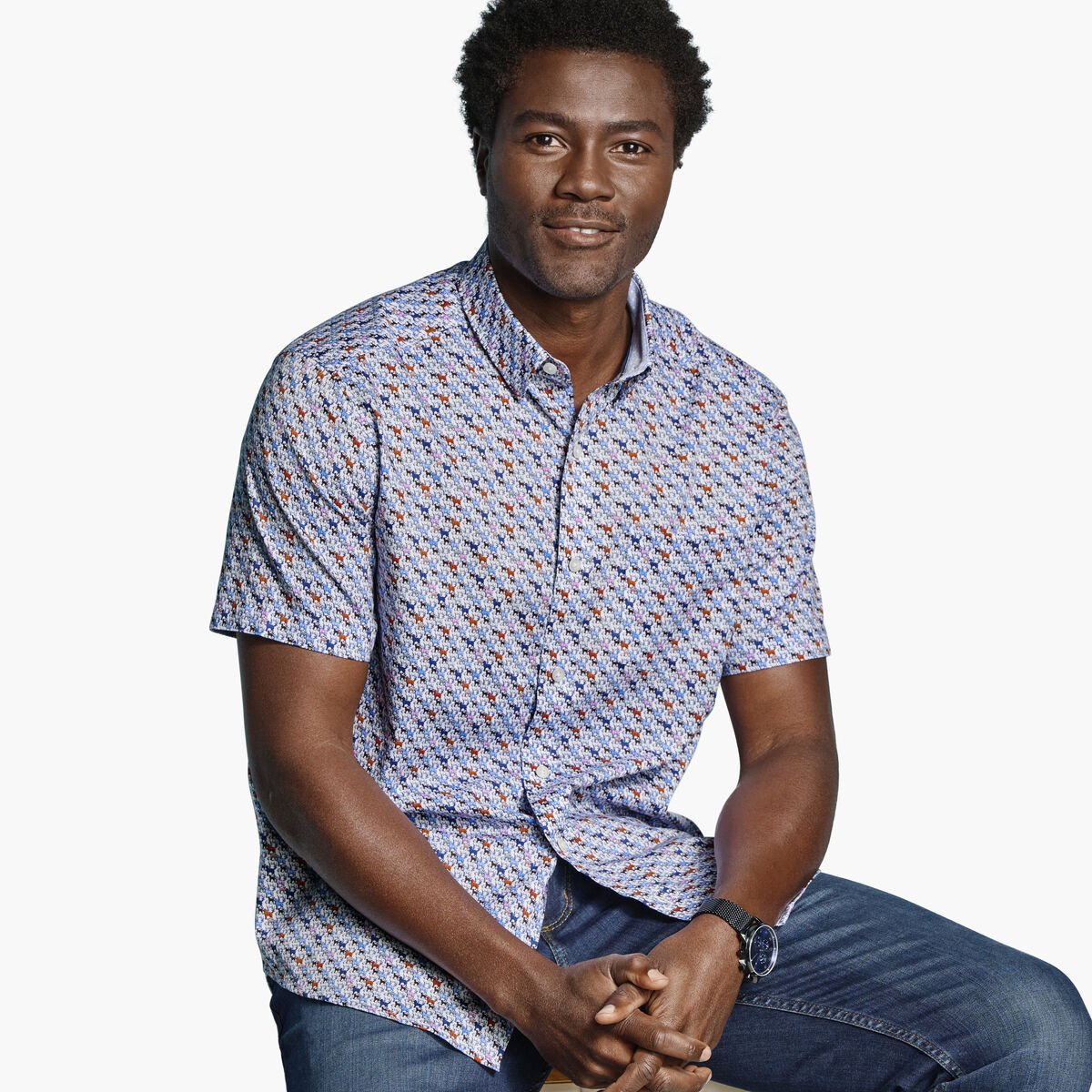 Logan Printed Short-Sleeve Shirt image number null