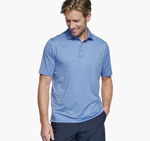 XC4® Performance Print Polos + Cool Degree™ - Blue Shark