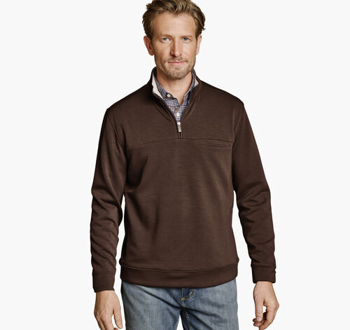 Essential Quarter-Zip - Brown