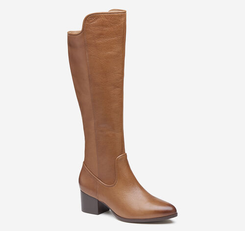 Trista Rider Boot - Cognac Calfskin