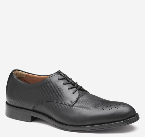 XC+&trade; Copley Wingtip - Black Embossed Waterproof Full Grain Leather