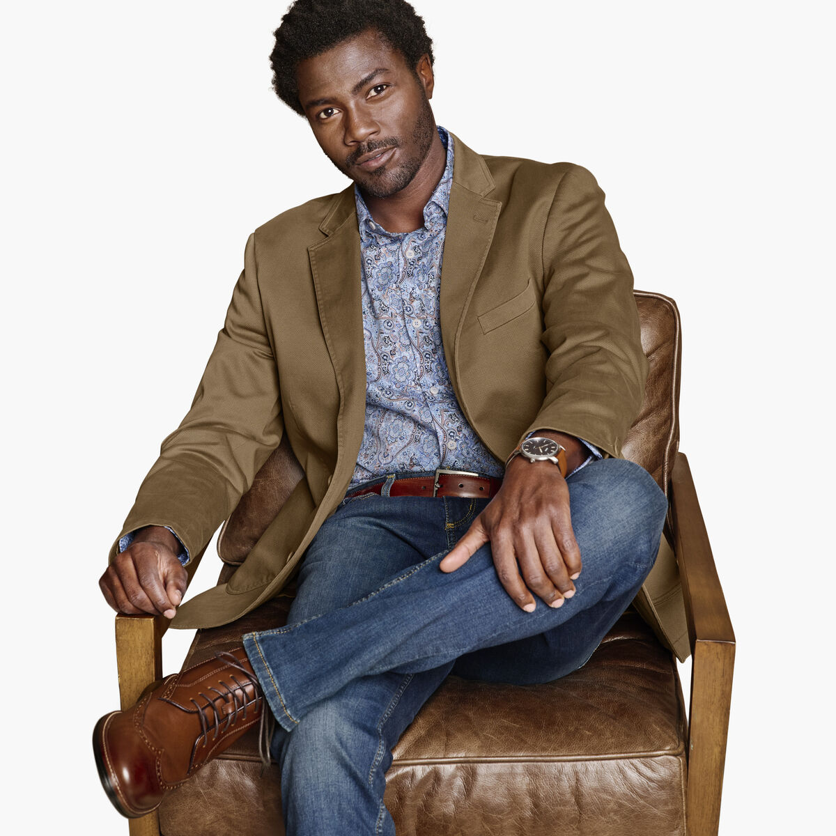 Washed Cotton Blazer image number null