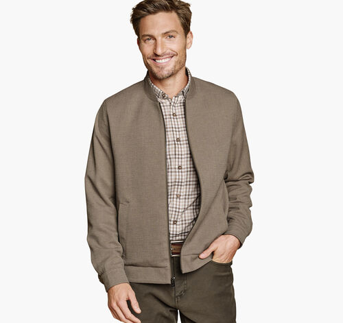Patterned Full-Zip - Brown