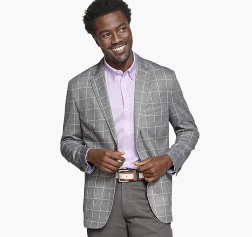 XC Flex® Knit Blazer - Gray Plaid