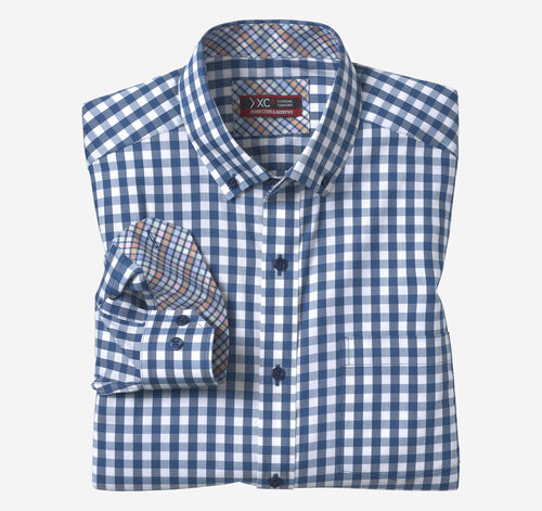 XC4® Performance Shirt - White/Navy Gingham