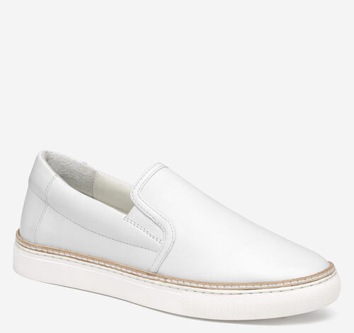 Callie Double-Gore Slip-On - White Glove Leather