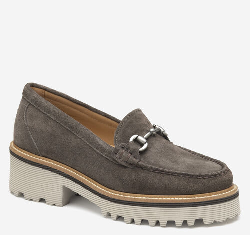 Emmalynn Bit Loafer - Dark Grey Suede