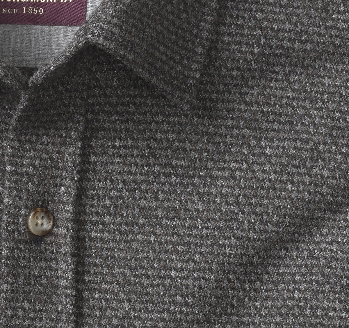 Brushed Button-Front Knit Shirt image number null