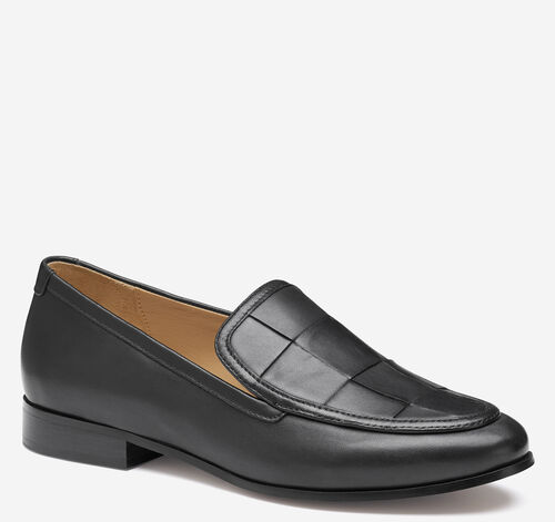 Ali Woven Loafer - Black Glove Leather