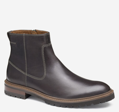 Barrett Zip Boot - Charcoal Full Grain