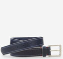 White-Edge Waxed Leather Belt image number null