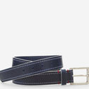 White-Edge Waxed Leather Belt image number null