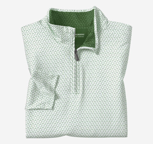 Game Day XC4&reg; Goal Post Print Quarter-Zip - Green
