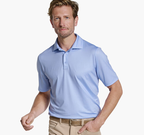 XC+&trade; Ace Performance Polo - Light Blue/White Gingham