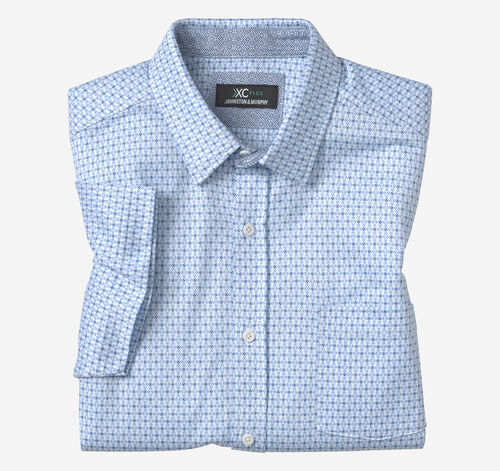 XC Flex® Short-Sleeve Birdseye Shirt - Blue Flower